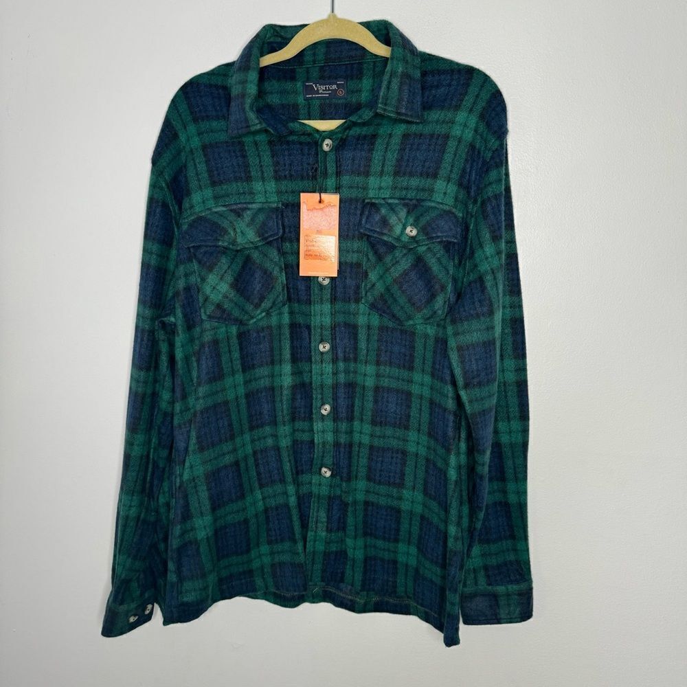 Visitor Premium flannel plaid shirt size large